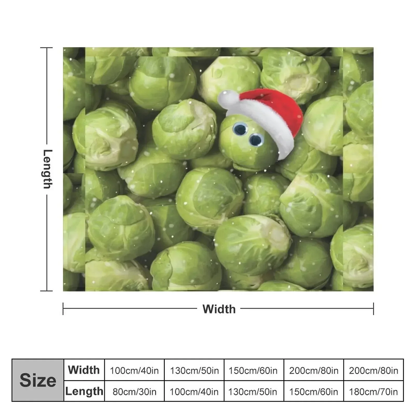 Christmas Sprout With Santa Hat Print Throw Blanket Comforter Luxury Brand Decorative Sofas for sofa Blankets