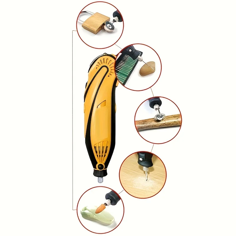 JANGKLIFE 110V 220V Power Tools Electric Mini Drill Die Grinder Engraver Polisher with Rotary Tools Set Kit