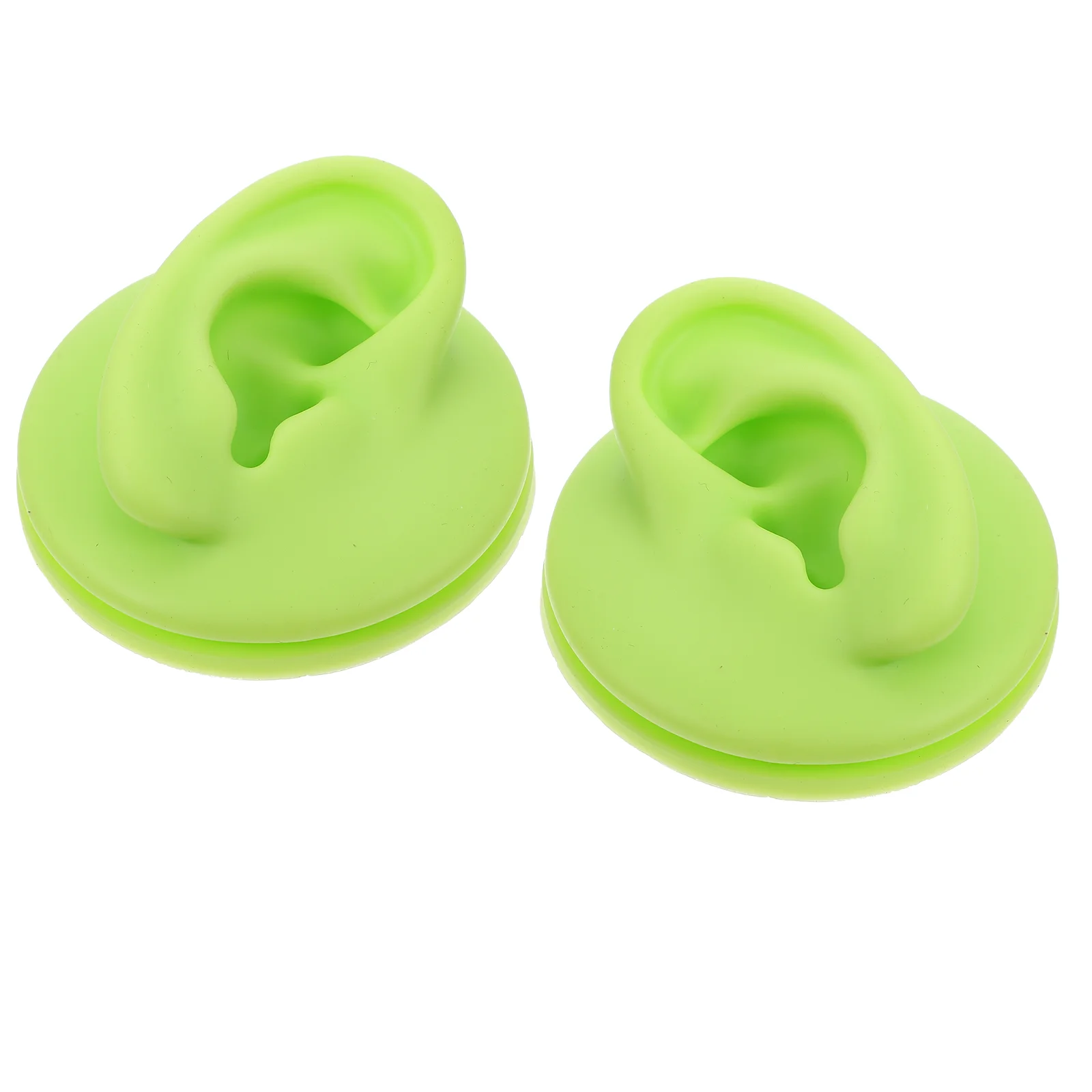 2 Pcs Colored Ear Model Hearing Display Prop Simulator Teaching Silica Gel Human Silicone Medical Piercing