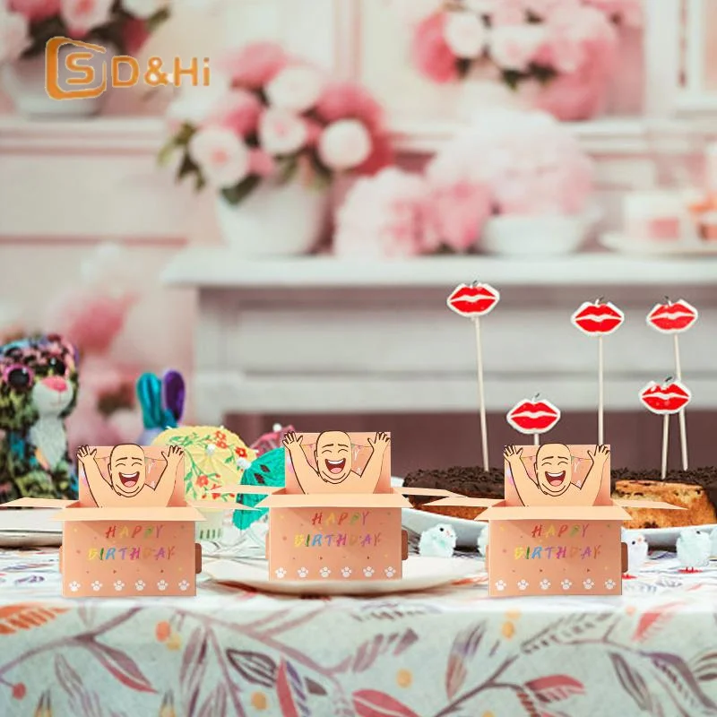 

1 шт. бумага, юмористическая 3D ужасающая лысая персонаж, дизайн, причудливая открытка, забавная открытка с днем рождения, аксессуары «сделай сам»