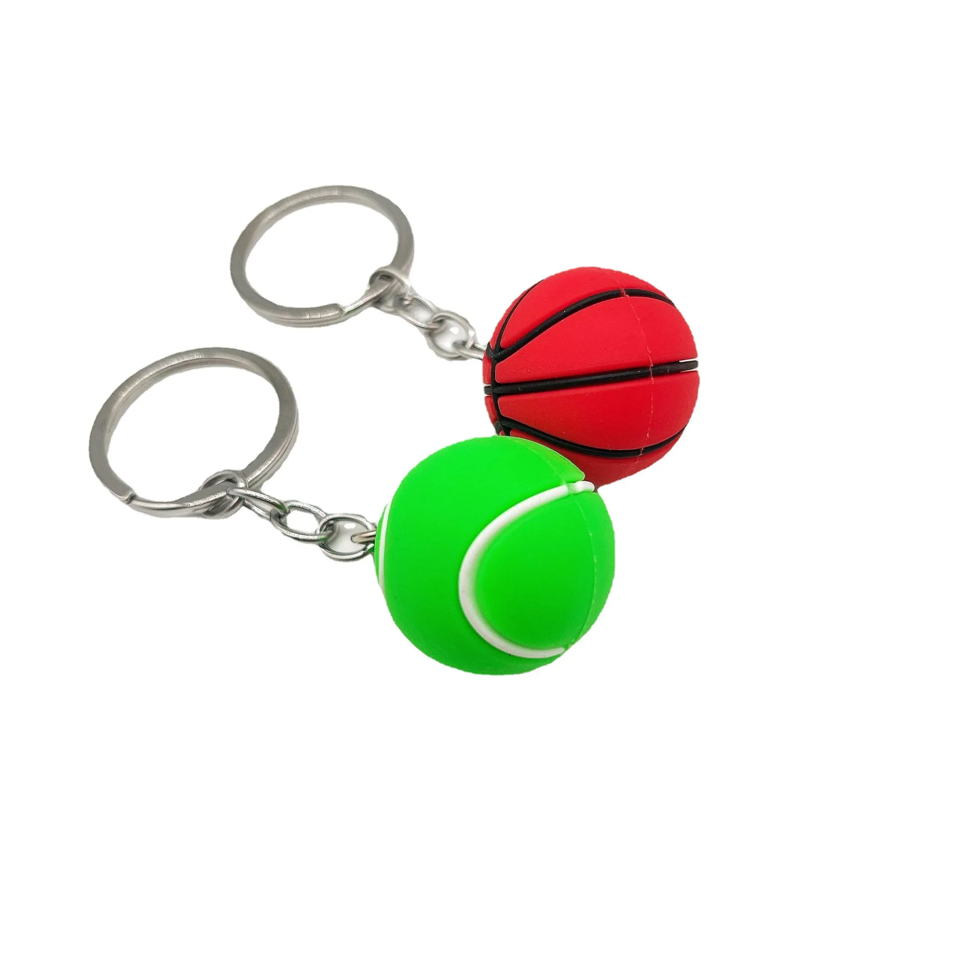 New Simulation Mini 3cm Football Key Chain Basketball Tennis Rugby Car Key Ring Ball Gift K5123