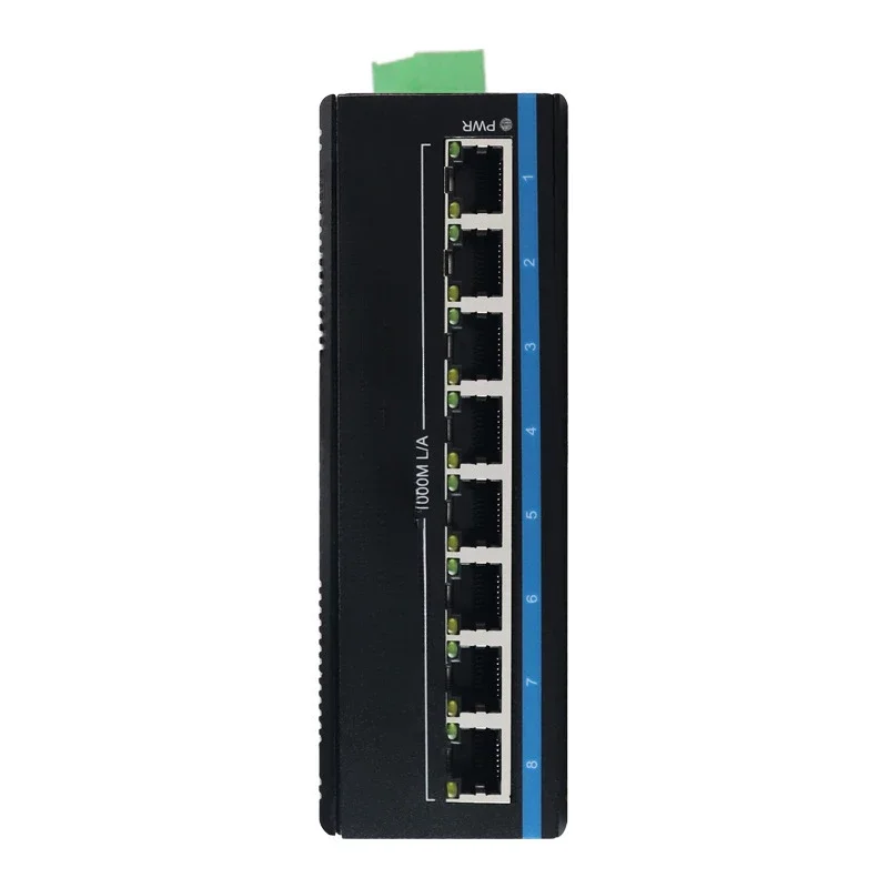 Ethernet switch 5 ports and 8 ports 100 Gigabit DIN rail type lightning protection and high temperature resistance