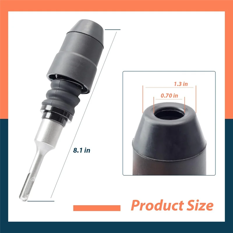 Adapter For SDS-Plus To SDS-Max 8-1/4 Inches Long Compatible With Rotary Hammer Alloy Steel Adapter-LICG