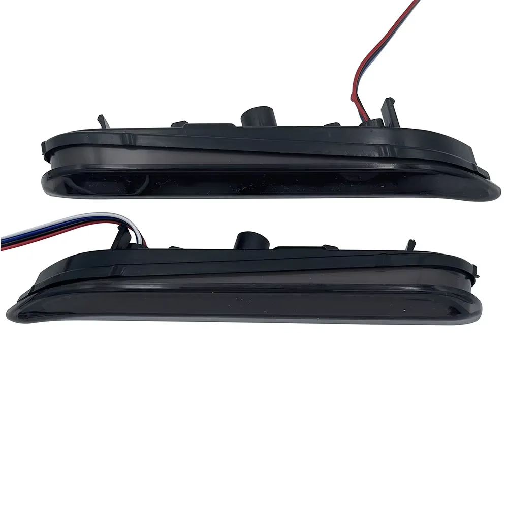 2Pcs LED Flowing Rear Bumper Brake Lights For Nissan Qashqai J10 X-Trail T31 2007-2013 Reflector Lamp