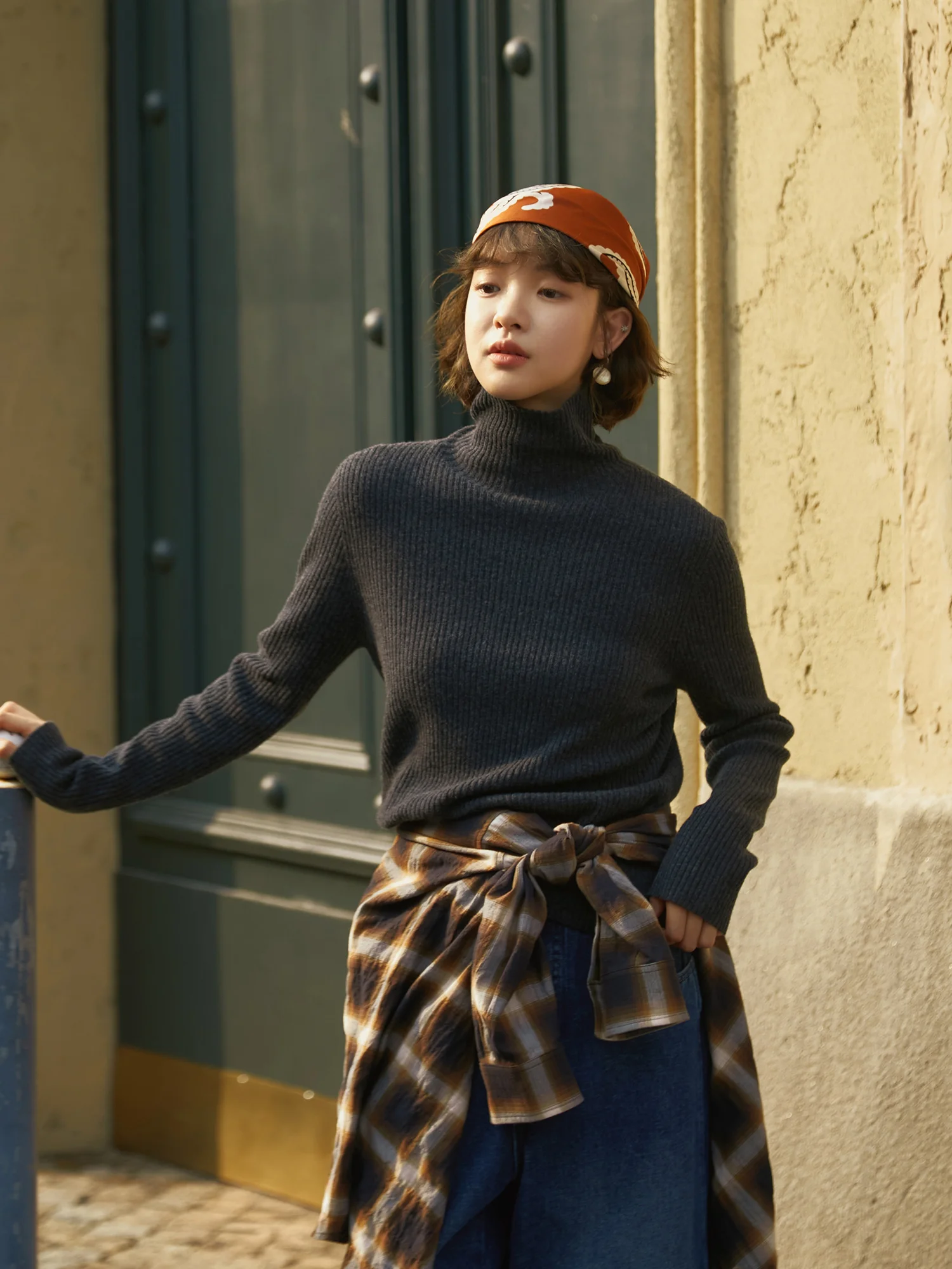 

VIMIE Весна-Лето Новинка: Свободный повседневный вязаный шерстяной топ-свитер (базовый слой) для женщин