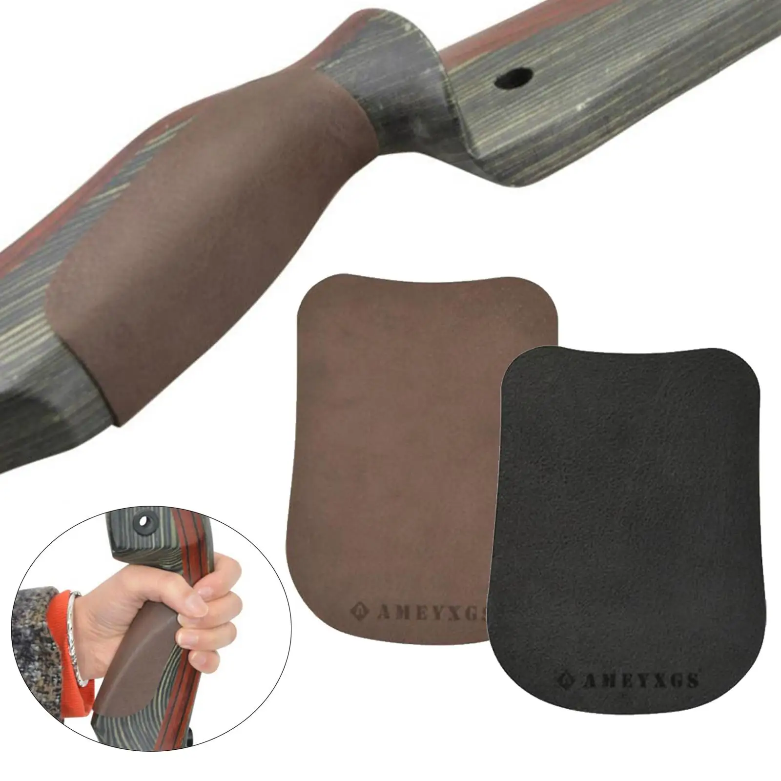 الرماية مجمع القوس مقبض الجلد غطاء قبضة حامي عدم الانزلاق اليدوية وسادة جلدية اطلاق النار الملحقات