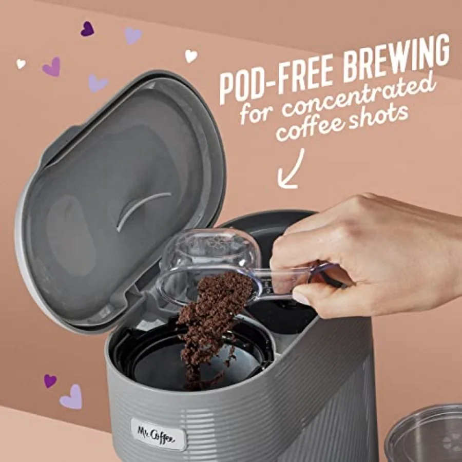 ماكينة صنع القهوة الساخنة المثلجة 4 في 1 لاتيه لوكس مع رغوة الحليب المدمجة لتخمير الخدمة الواحدة بسعة 22 أونصة مثالية للمنزل #5