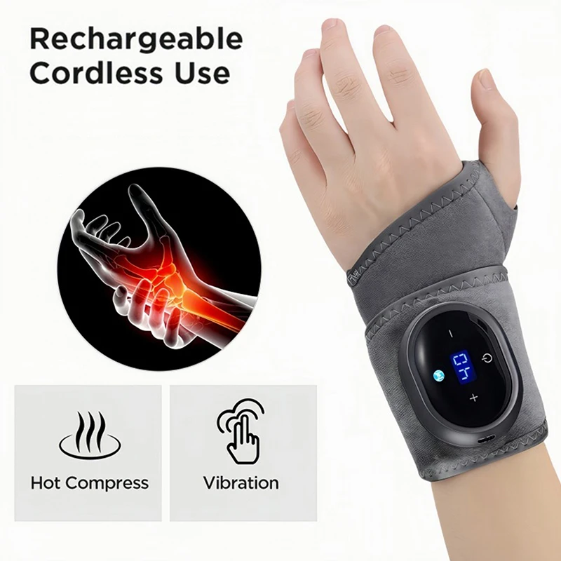 

Electric Heating Wrist Guard Vibration Massage Hot Compress Wrist Brace Ankle Wrap Hand Foot Protector Rechargeable Wristband