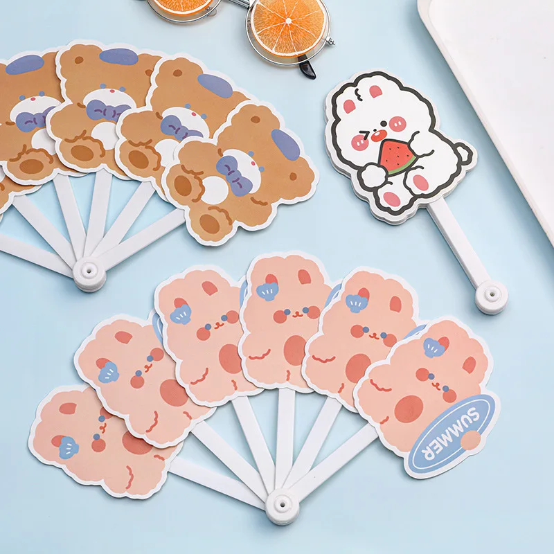 Fashion Summer Cute Cartoon Small Folding Hand Fan Children Student Folding Fan Portable Kids Girl Gift Photo Prop