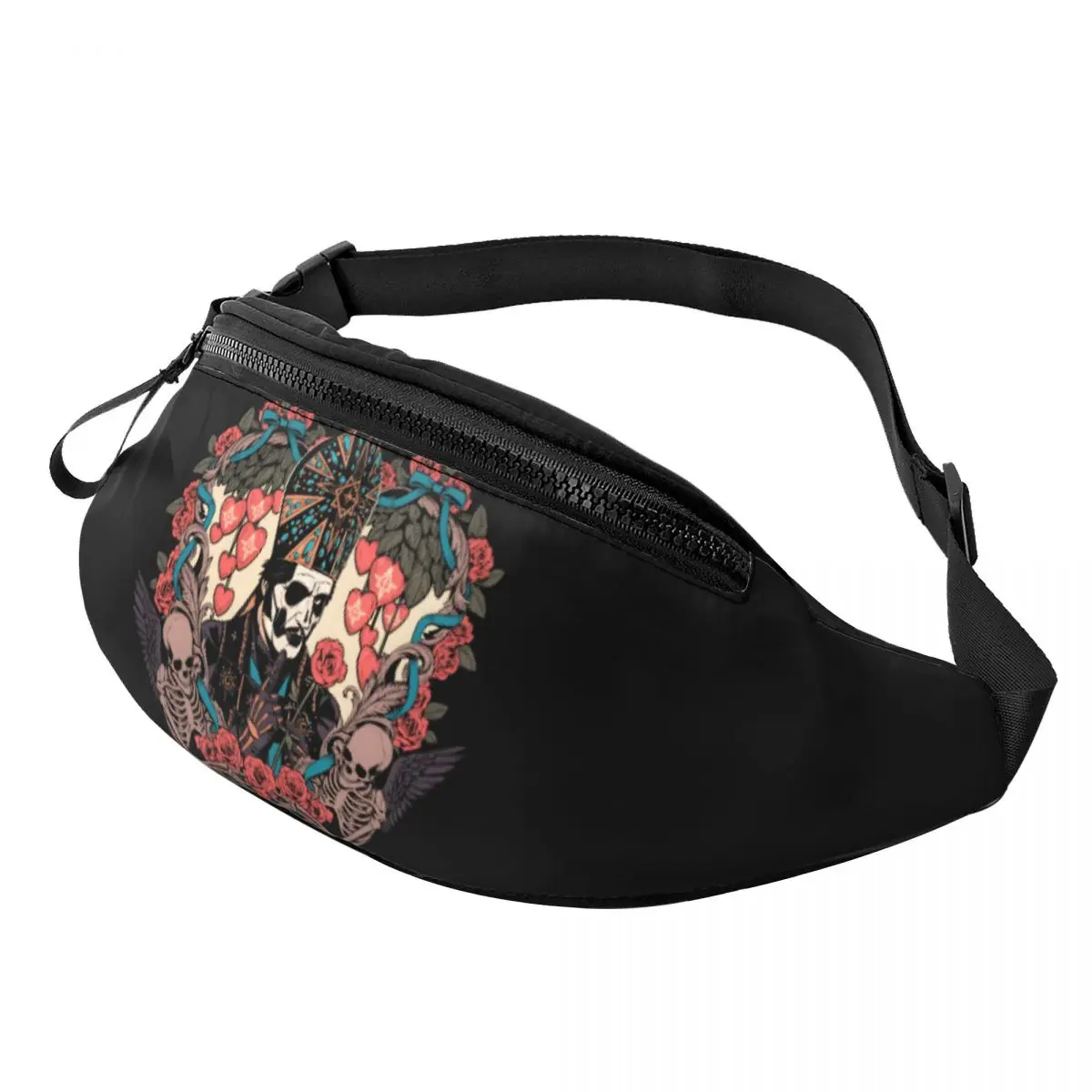 

Custom G-Ghosts Love Flower Fanny Pack Men Women Crossbody Waist Bag for Cycling Camping Phone Money Pouch