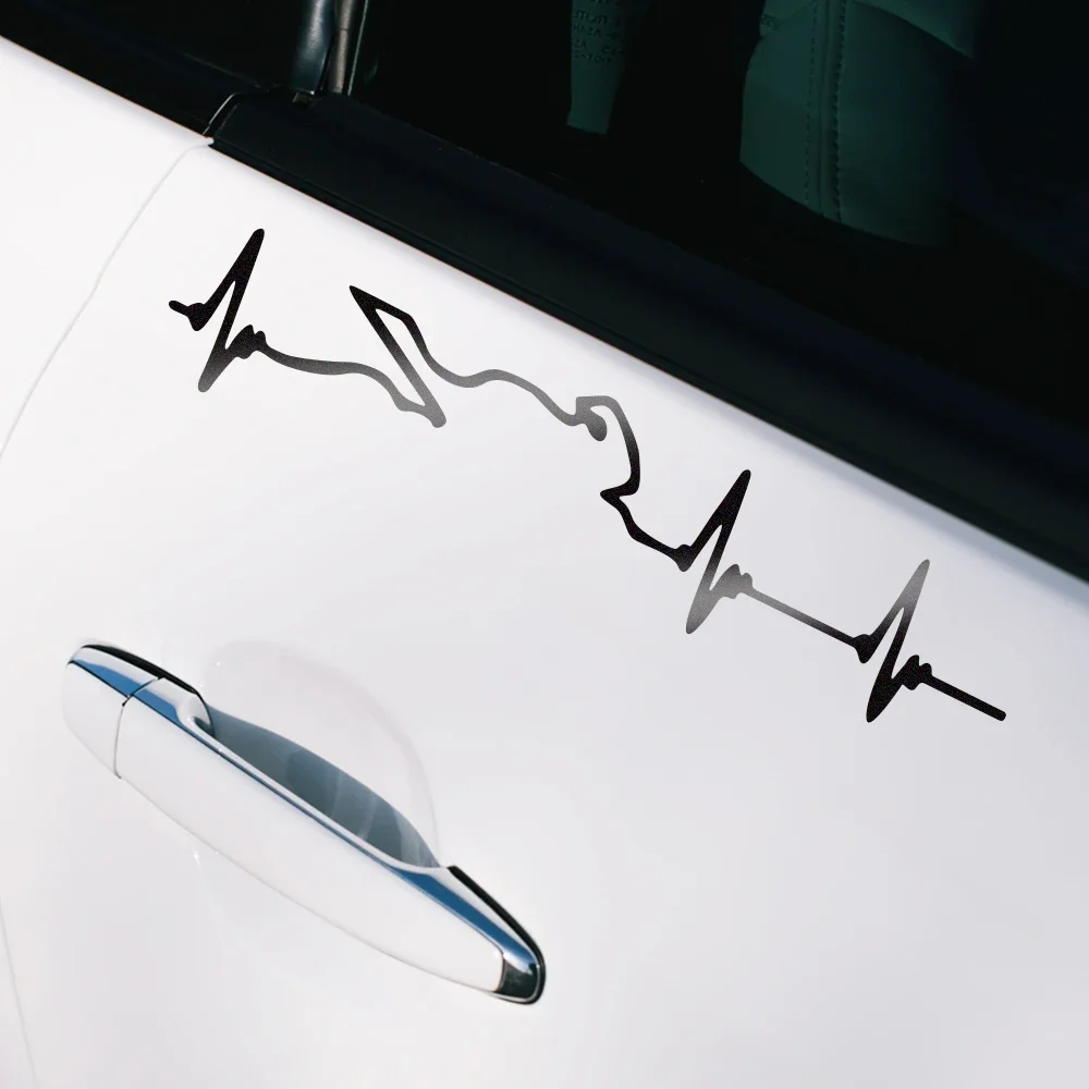 

Reflective Car Sticker Heart Electrocardiogram Vinyl Decal Personalized Auto Body Window Styling Decoration Sticker Accessories