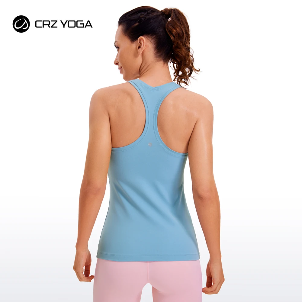 CRZ YOGA Women Butterluxe Workout Tank Tops Racerback Tank Yoga Sleeveless Top Camisole Athletic Gym Shirt