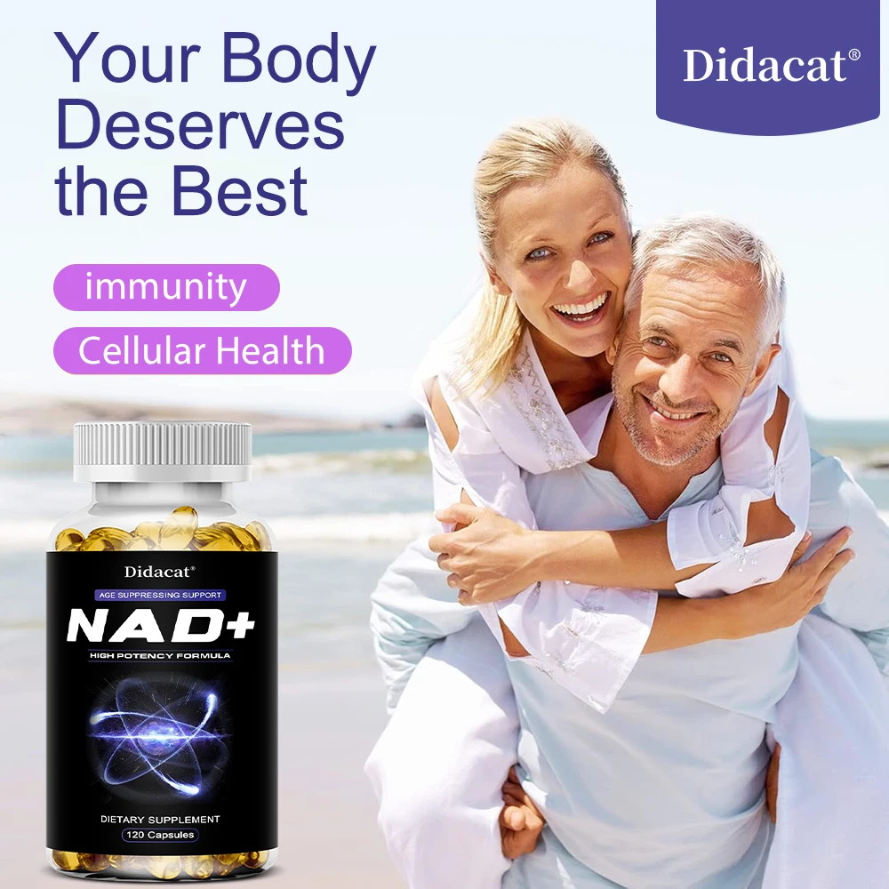 

NAD+ Resveratrol Supplement - Highly Absorbed, Helps Boost Energy, Promotes Cellular and Skin Health, Boosts Circulation