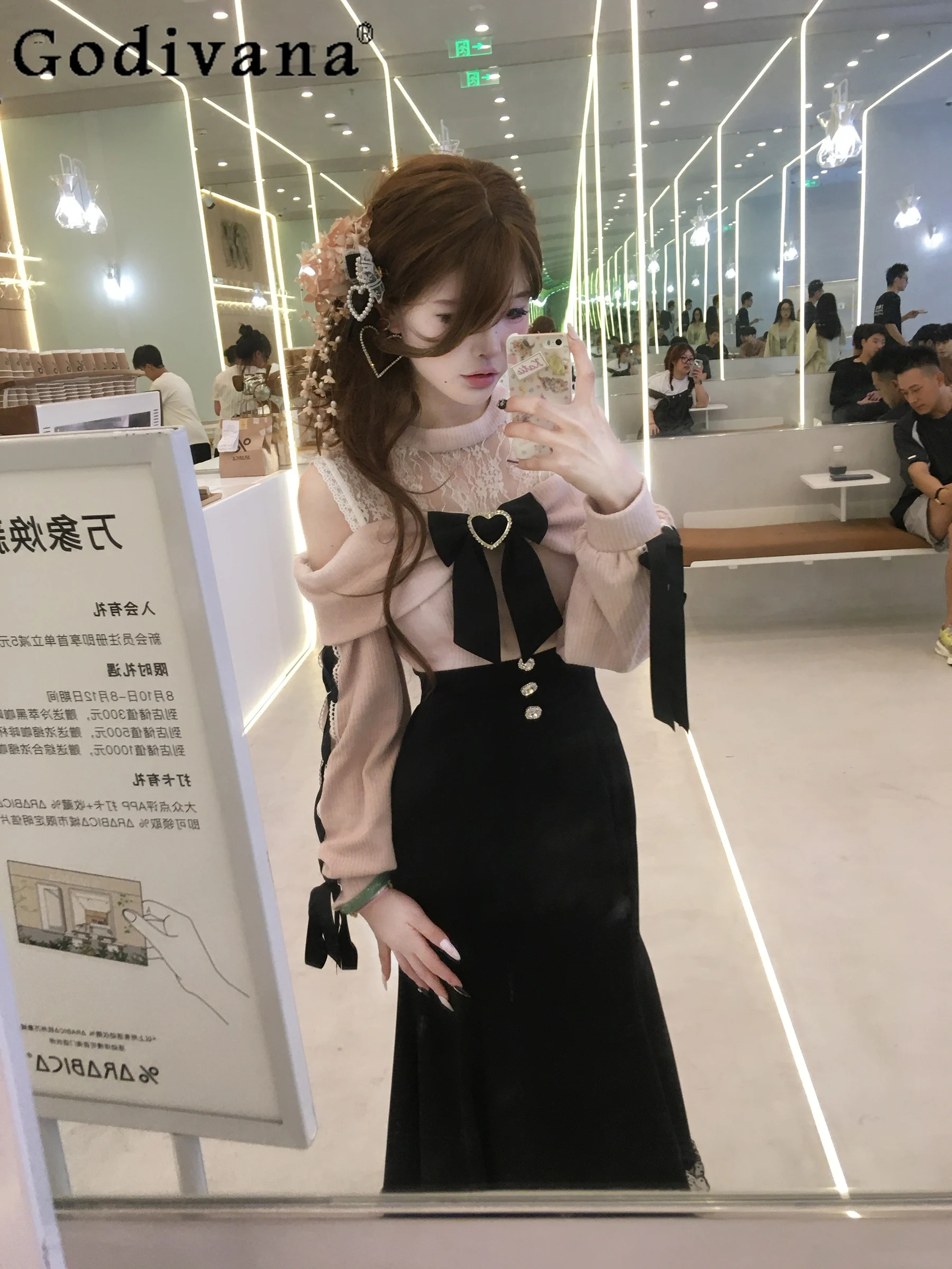 

Mori Girl Japanese Style Original Sweet Girl Lolita Slimming Dress Princess Style Bow Commuting Fashion Versatile Long Dress