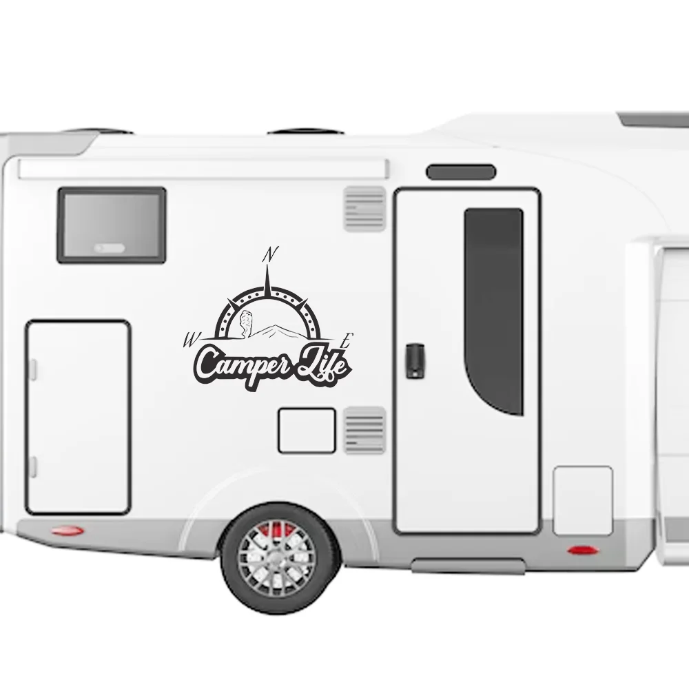 

Van Camperlife Compass Stickers for Van Camper RV Motorhome Cargo Car Body Side Decorative Tuning Accessories Decals Decor Cover