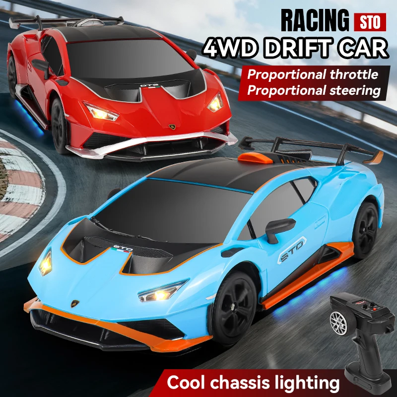 JCMO 4WD Remote Control Drift Car Full Size 1:24 Remote Control Racing Car Model 2.4G Radio High Speed RC Car Boy Toy Gift New view 2