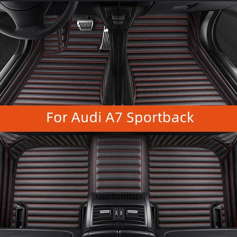 Custom Leather Car Floor Mat For Audi A7 Sportback 2012 2013 2014 2015 2016 2017 2018 Car Mat Interior