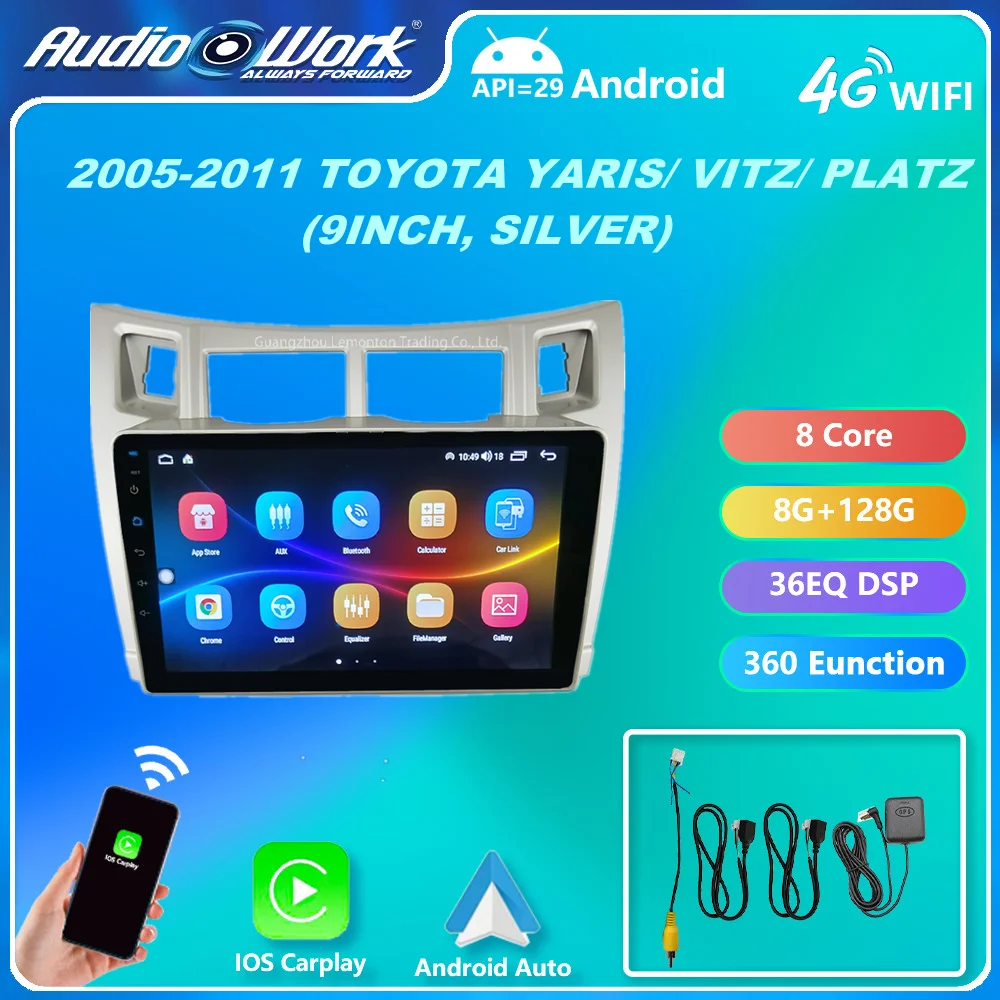 

For Toyota Yaris VITZ 2005-2011 9inch Android Multi screen stereo for mini audio sale steering wheel control car DVD player