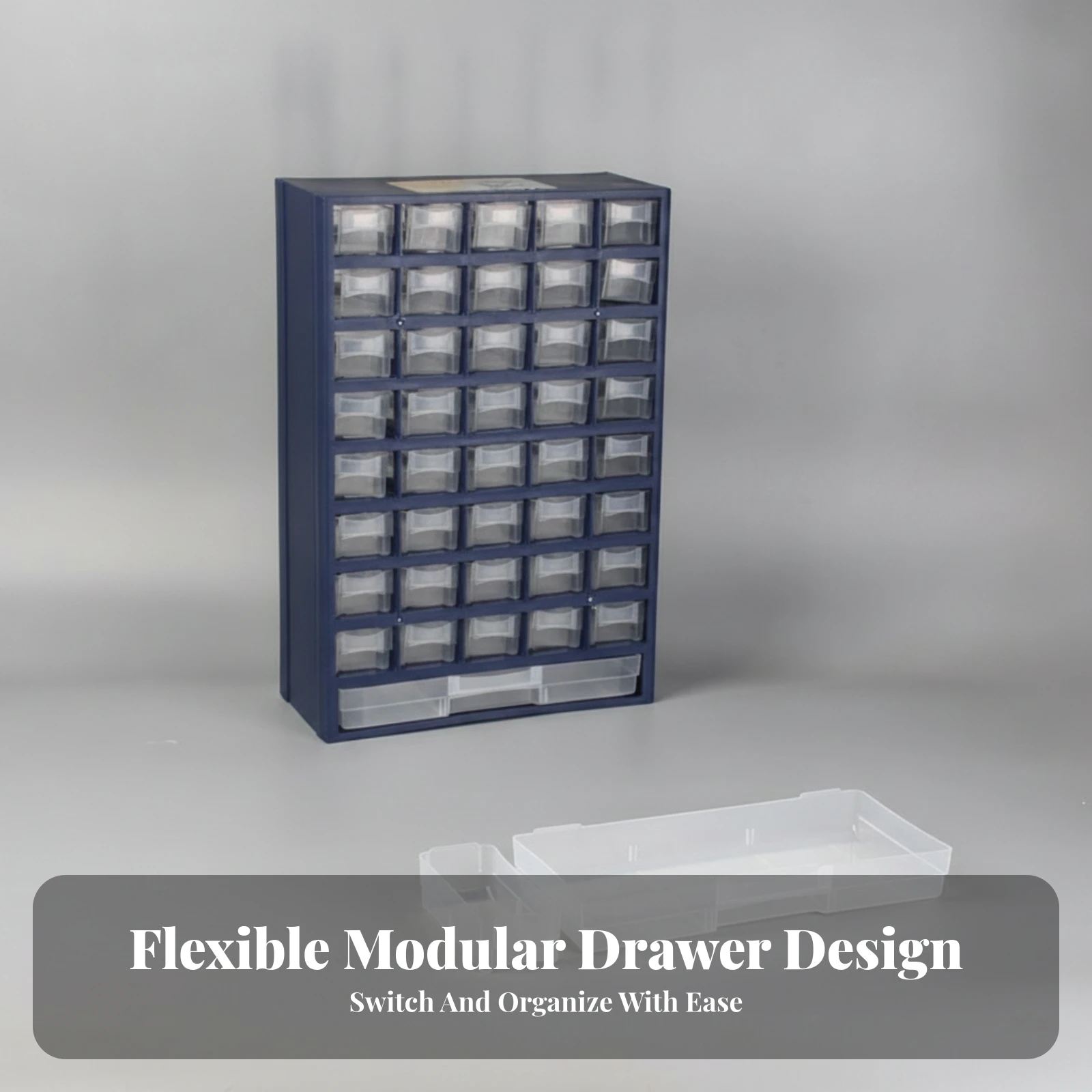 Long-Lasting Clear Plastic Drawer Cabinet Plastic Parts Organizer Multi-Purpose Storage Small Parts Organizer Smooth Molded