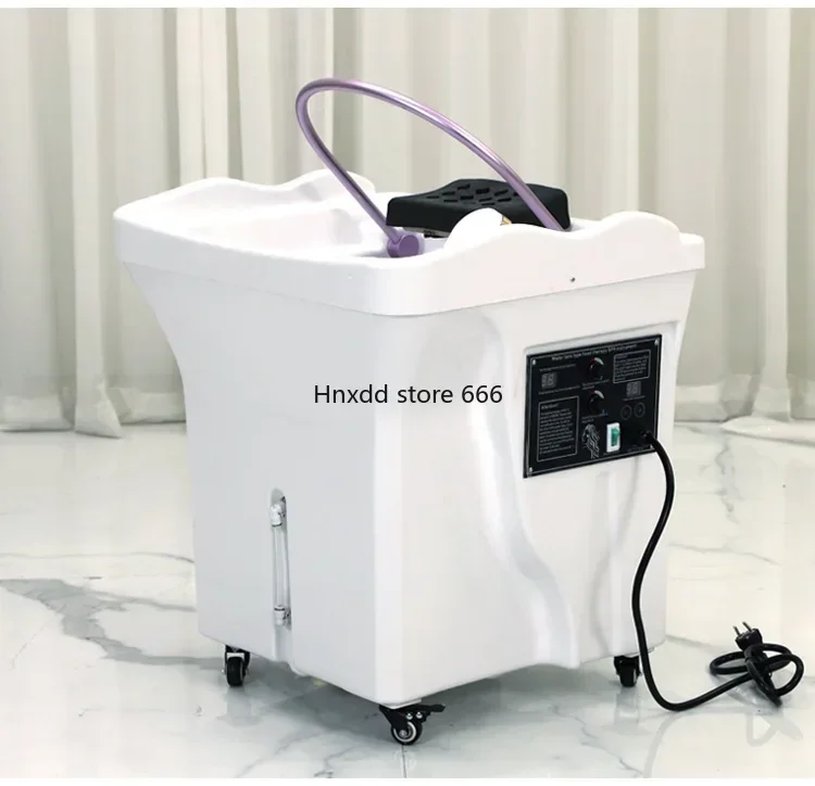 Mobile Shampoo Basin Water Circulation Facial Bed Grafting Head Massager Water Storage Head Therapy Shampoo Basin