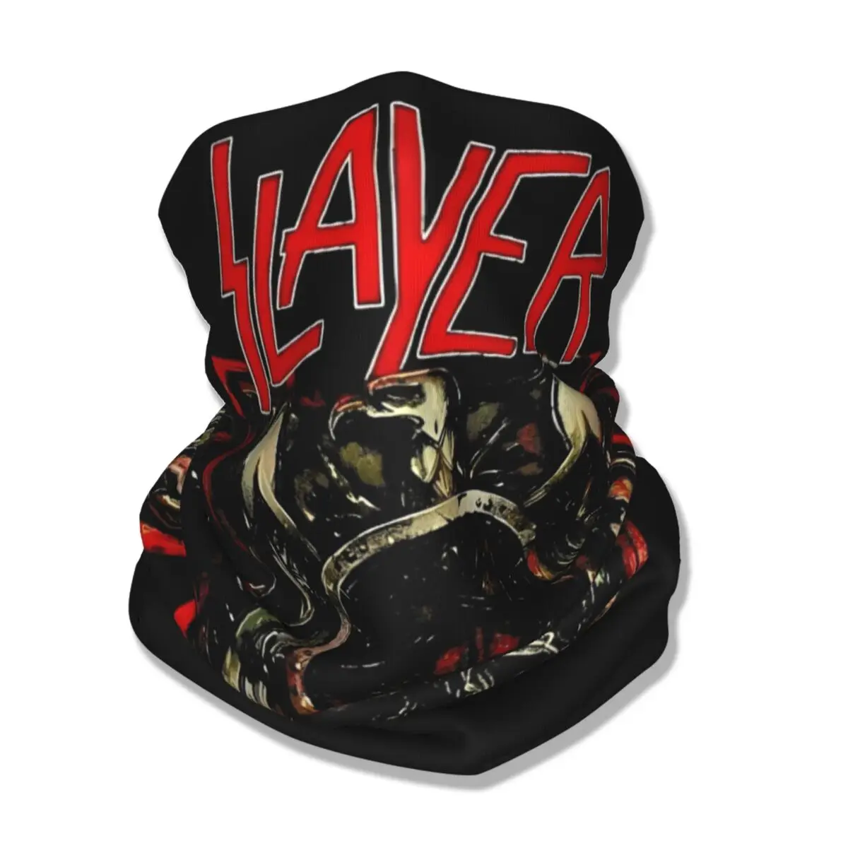 Slayer Bandana Neck Cover Printed Heavy Metal Wrap Scarf Wielofunkcyjne nakrycie głowy Wędkarstwo Unisex Dorosły Cały sezon