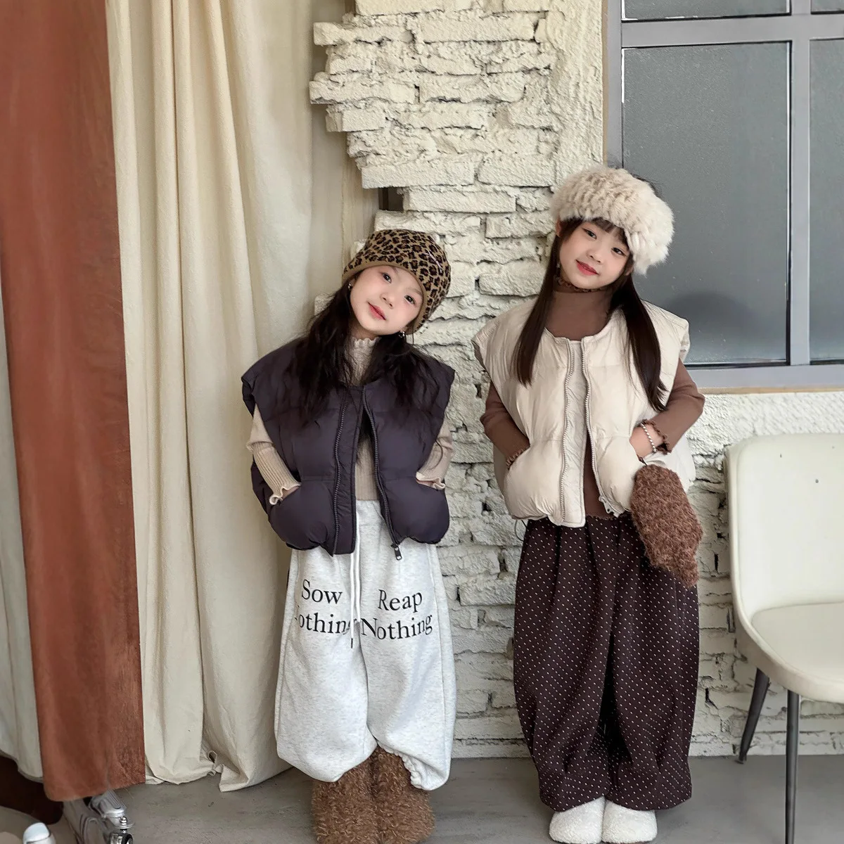 

Children Coat 2025 Winter New Korean Small Cotton Vest Coat Baby Girl's Loose Bread Vest Waistcoat