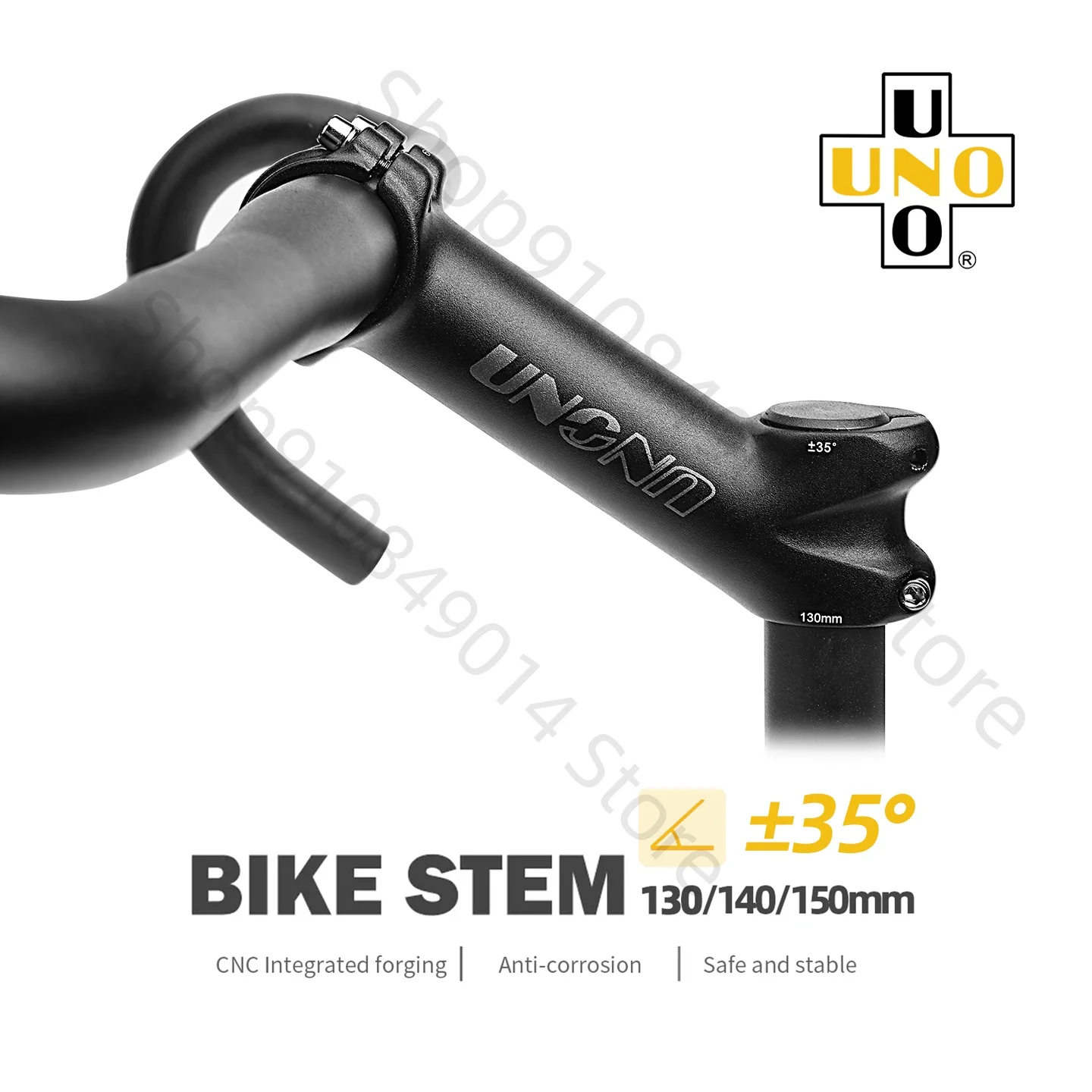 Kalloy UNO Vorbau 35 Lang Fahrradlenkervorbau 130/140/150mm Fahrradlenker Power 31.8mm Lenkerverlängerung 2026 – Detail 1