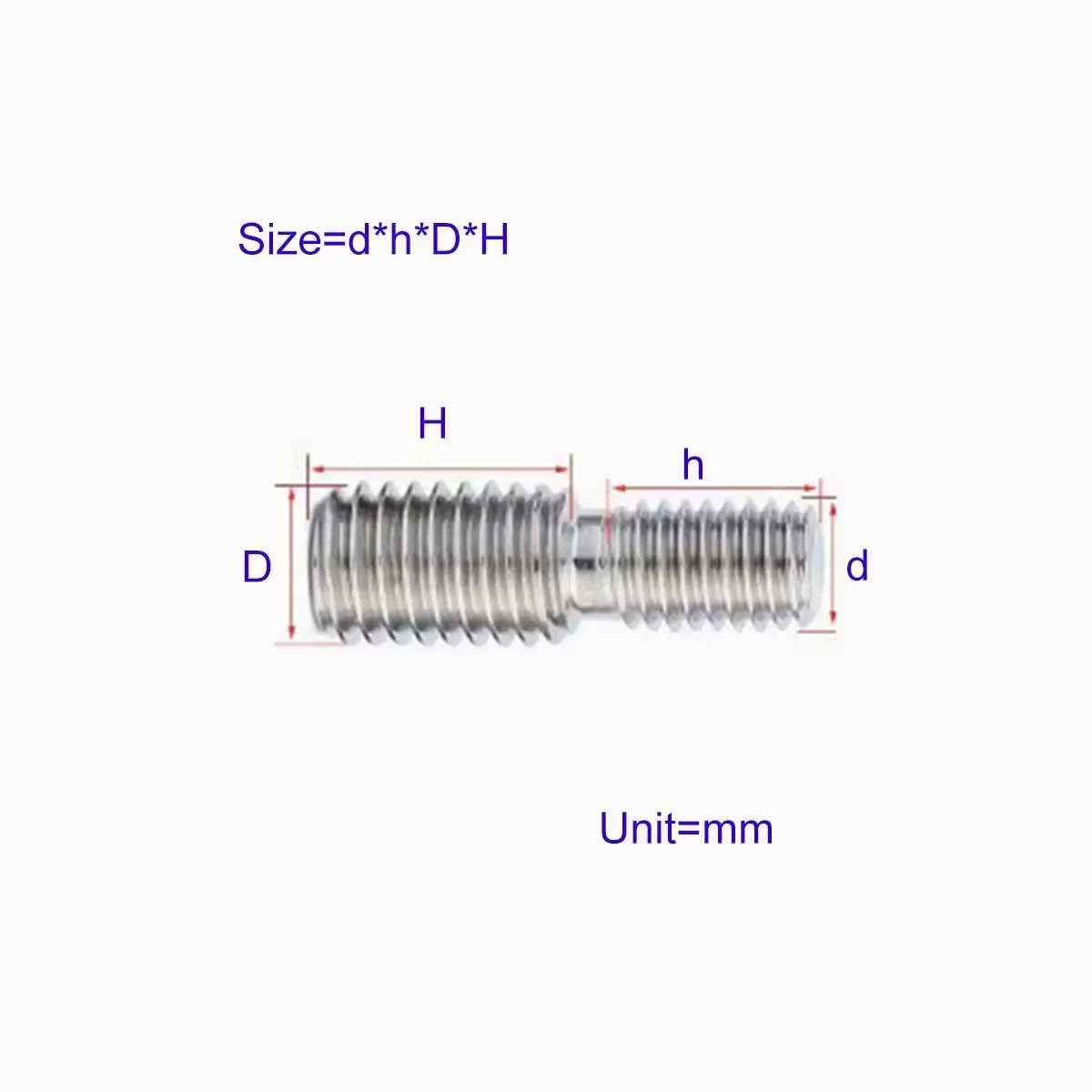 

304 Stainless Steel Conversion Screw Variable Diameter Small And Large Head Bolt M4M5M6M8M10