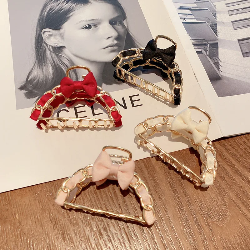 

1pc Headwear hair clip, back of the head grip clip, shark grip clip, bow clip, hair clip, large bow clip