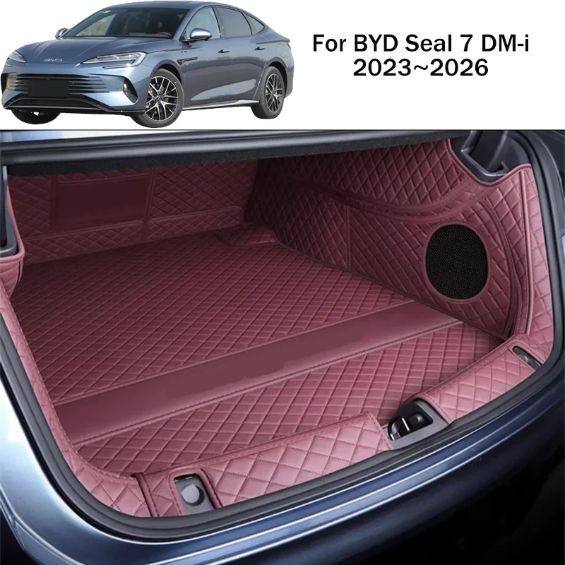 

For BYD Seal 7 DM-i 2023~2026 2024 2025 Car Trunk Mats Scratch Prevention leather Boot Cover Tray Interior Protector Accessories