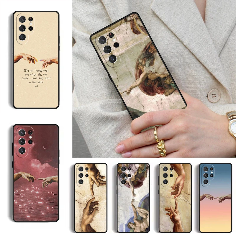 Michelangelo The Creation of Adam Phone Case for Samsung Galaxy S26 S25 Ultra S24 S23 S22 S21 Plus Note 10 Bumper Cover