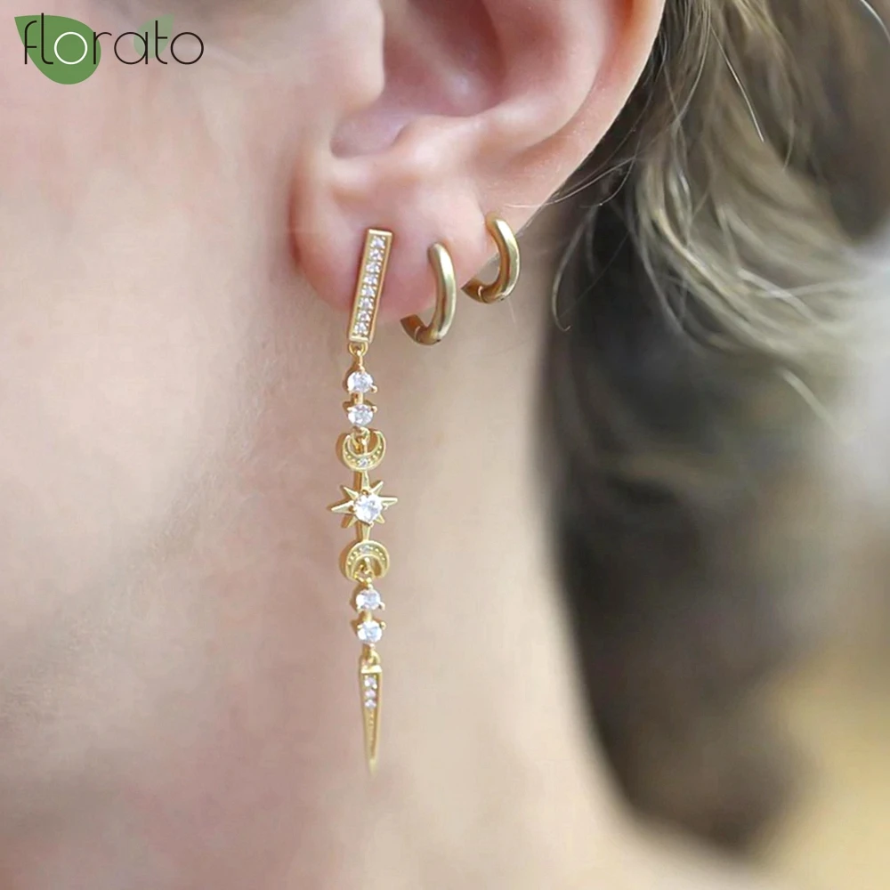 Pendientes largos con borlas de cristal y diamantes de imitación de lujo para mujer, aretes colgantes elegantes para novia, joyería para fiesta y boda 2024