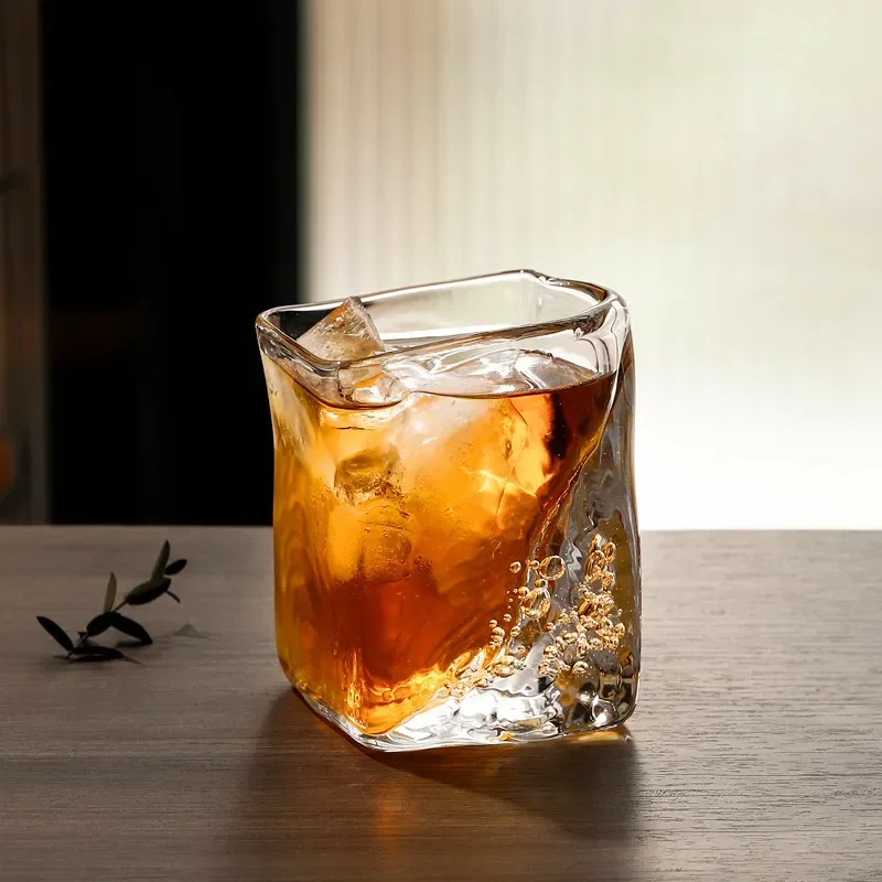 Japanese Sakura Whiskey Wine Glass Crystal Glass White Glass Luxury High-end Father's Day Gift Restaurant Water Cup Bar