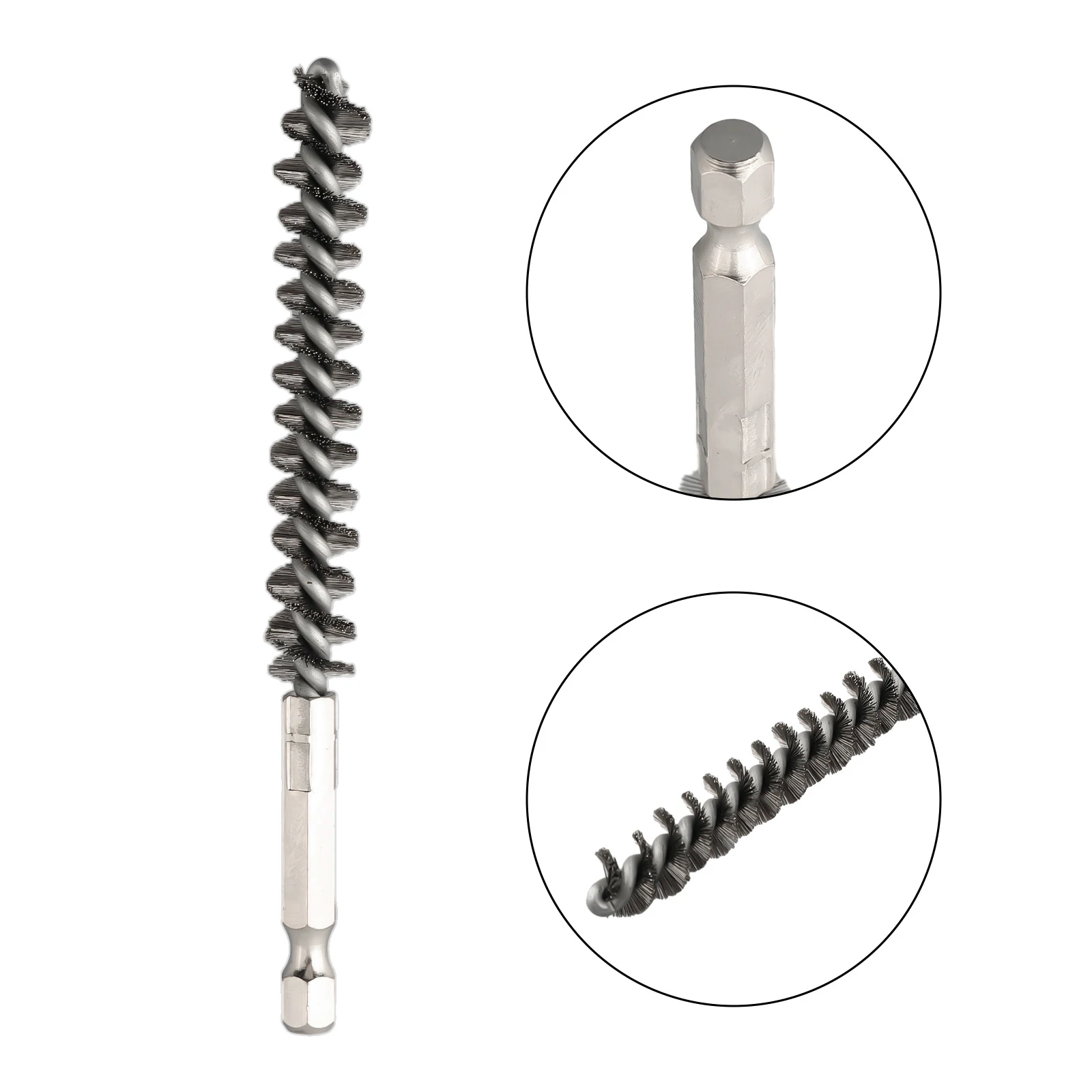 Brand New Cleaning Brush Wire Tube 8-19mm Accessories Cleaning Hexagonal Handle Manufacturing Polishing Rust Cleaner