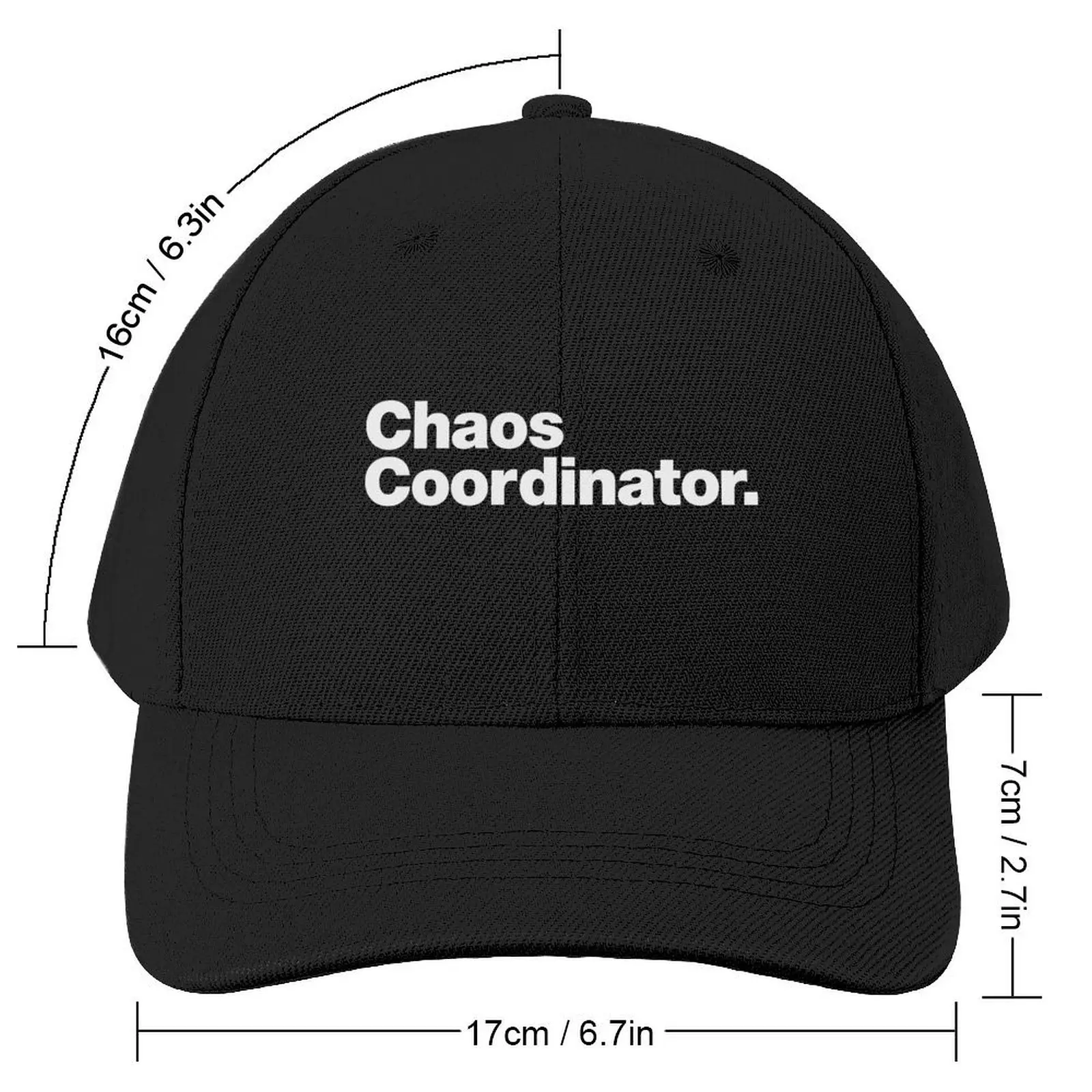 Chaos Coordinator Baseball Cap Luxury Man Hat black sun hat summer hat Hats Man Women's