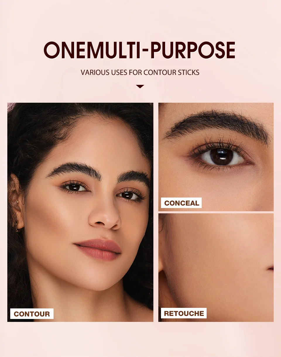 O.TWO.O متعدد الاستخدام تشكيل كونتور عصا كريم طويل الوجه المخفي برونزي الأساس ماكياج حريري ناعم عصا #2