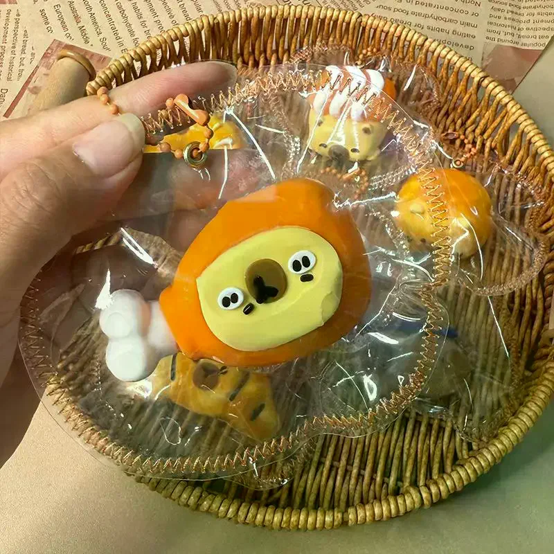 Jouet à presser Capybara en Silicone, mignon et amusant, anti-Stress, crème, sensation de boue, décompression, jouet à rebond lent, porte-clés, cadeaux de charme