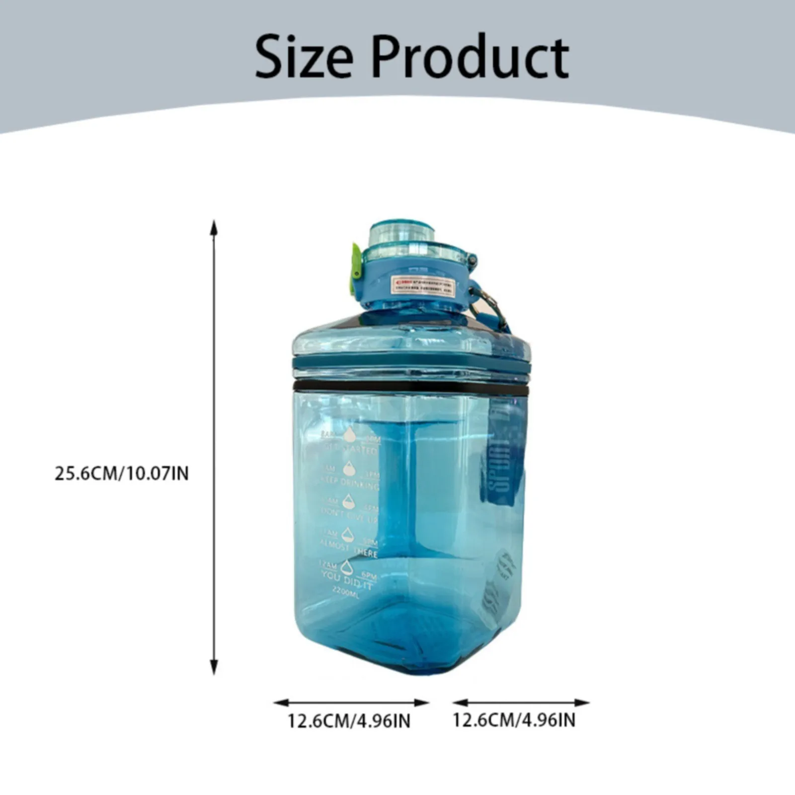 2.2L Water Bottle Large Capacity Sports Water Cups Ton Ton Bucket Cup Portable Big Water Bottle Students Riders Fitness Kettle