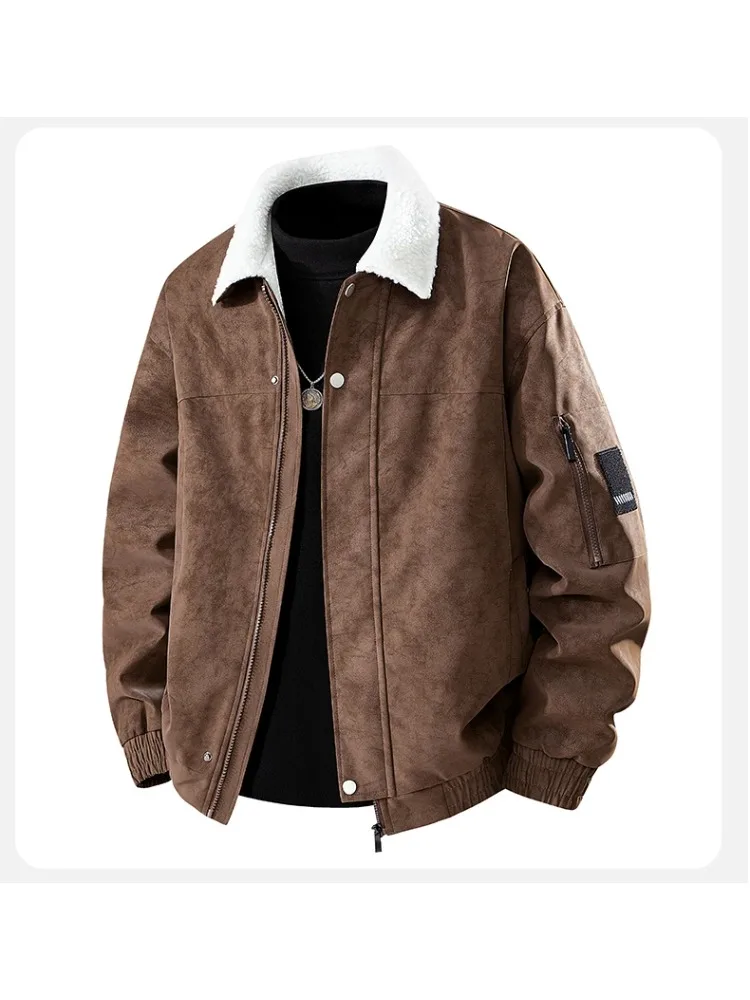 

Новая мужская куртка для работы на открытом воздухе, утолщенное морозостойкое пальто на молнии, минималистичный воротник-стойка, легкие прочные зимние пальто