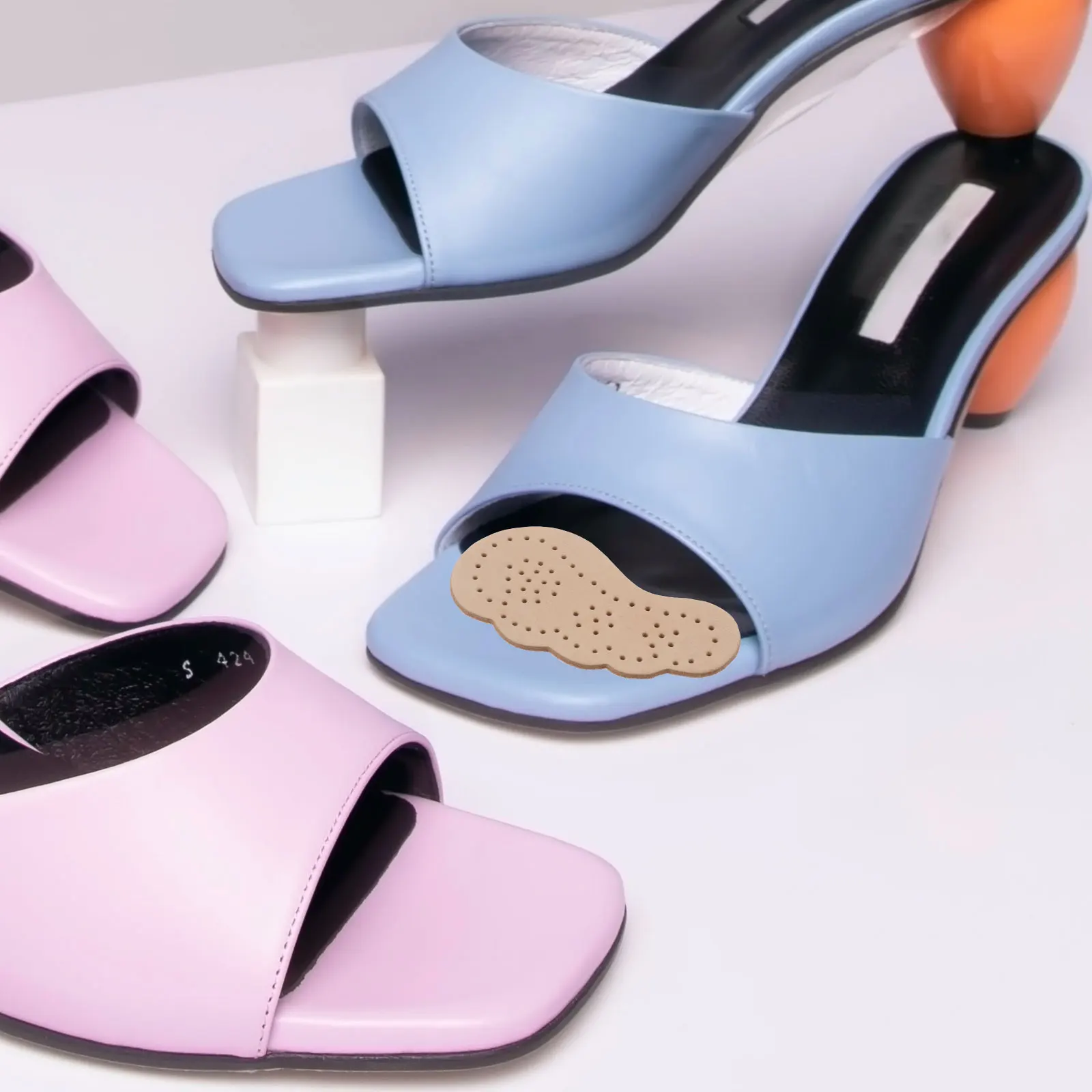 

2 Pairs High Heel Anti slip Stickers Supple Material Forefoot Pads Cushions Skid Resistance Shoes Mats Insoles Half Sole