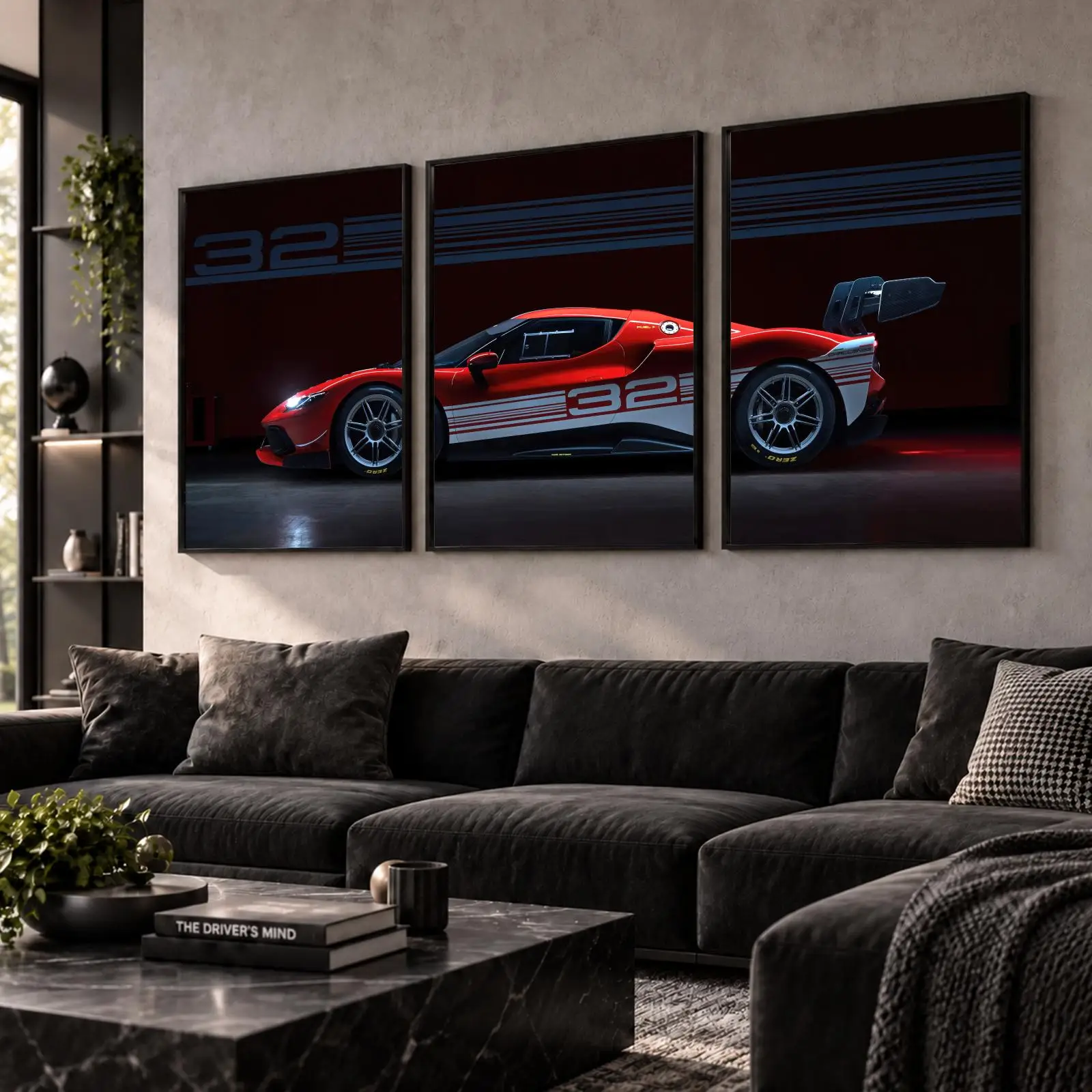 2-296 Challenge Racer Painting Calligraphy Wall Art Canvas Poster Collection Prints for Bedroom Living Room Home Decoration Gift