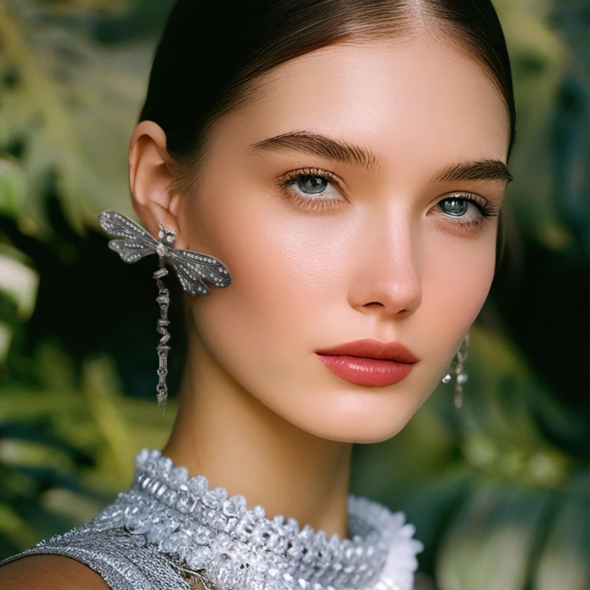 

2025 ZAA Vintage Women Jewelry New design Rhinestone Dragonfly Personalized Insect Earrings Trend Holiday Party Accessories Gift