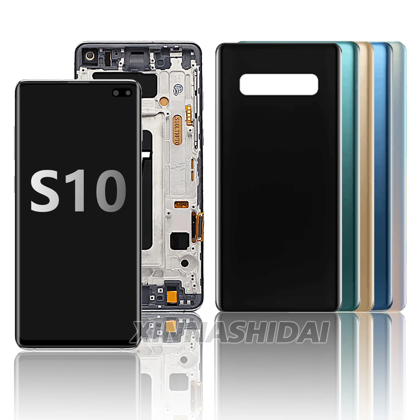 TFT Quality S10 Display with frame for SAMSUNG S10 LCD Display Touch Screen Digitizer Assembly