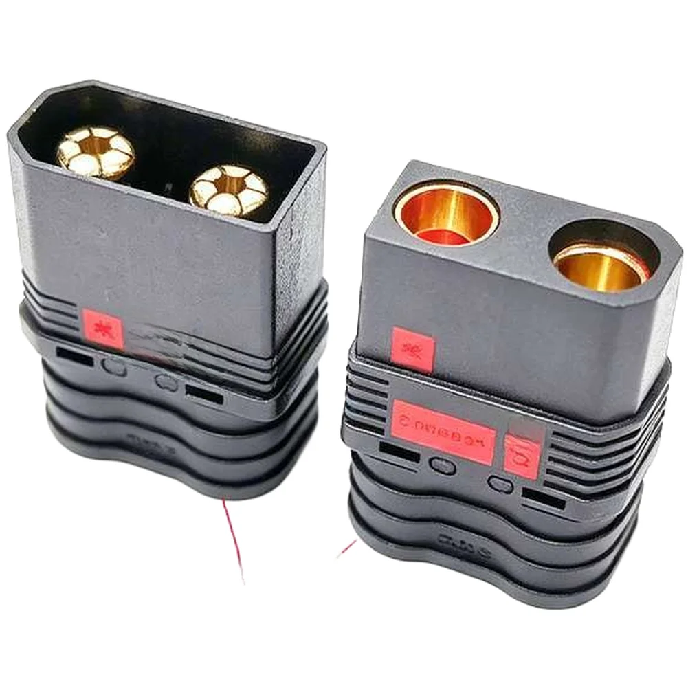 QS8S RC Power Connector Set with Directional Alignment Design for 80A 130A Model Aircraft Battery Installations