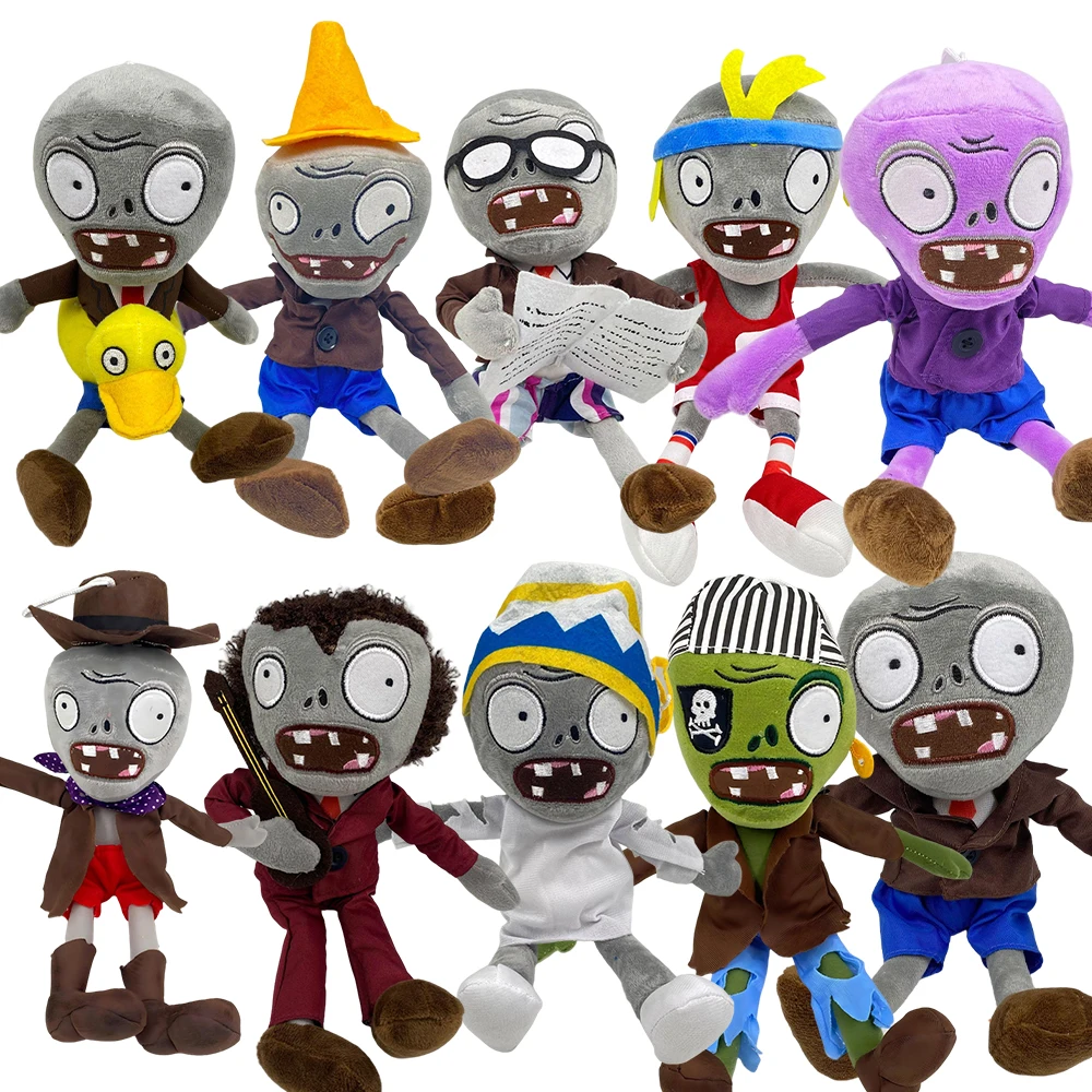 ¡Plants vs Zombiesed juguetes de peluche 30 cm PVZ Gargantuar sombreros pato pirata Zombie juguetes de peluche muñeca juguetes de peluche regalos para niños!
