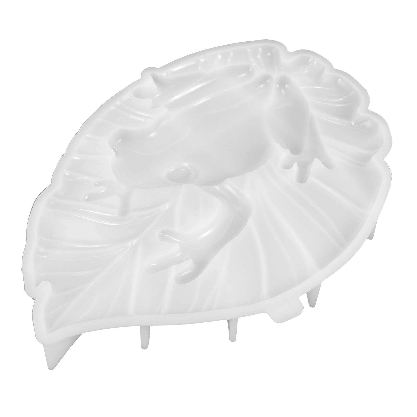 

Frog Ornament Silicone White Resin Casting Epoxy Crafts Frog on Leaf DIY Silicone Mold Jewelry Accessories Mold