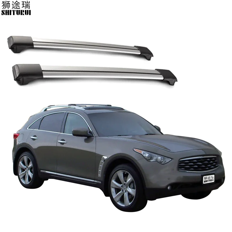 

Кровельные рейки для Infiniti FX50, 2 шт., 5-дверные SUV 2009 - 2021 (Рейки), боковые рейки из алюминиевого сплава, поперечные рейки, багажник на крышу