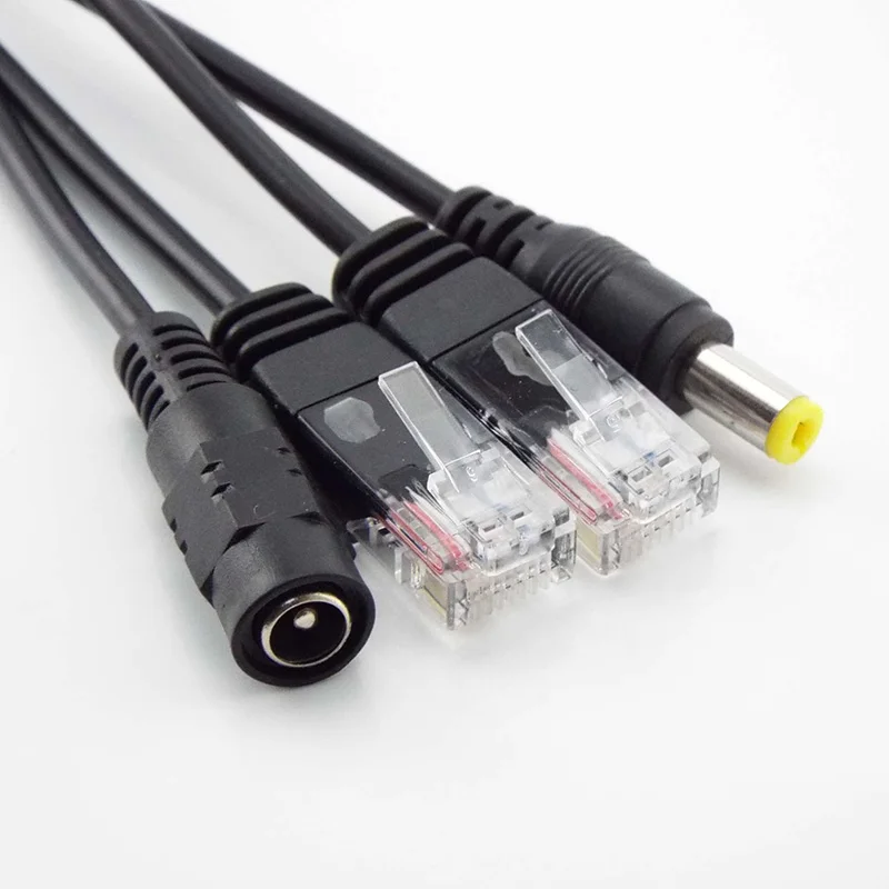 POE Splitter Switch Cable Adapter 12V Power Supply PoE Injector Kit Cable for Camera Cctv 5.5*2.1mm