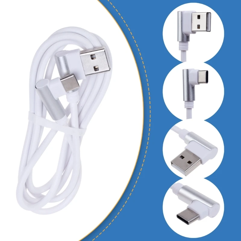 Cavo di ricarica USB C a gomito da 90 gradi da USB a tipo C per accessori per telefoni cellulari Samsung Xiaomi Cavo USB di ricarica rapida 3A