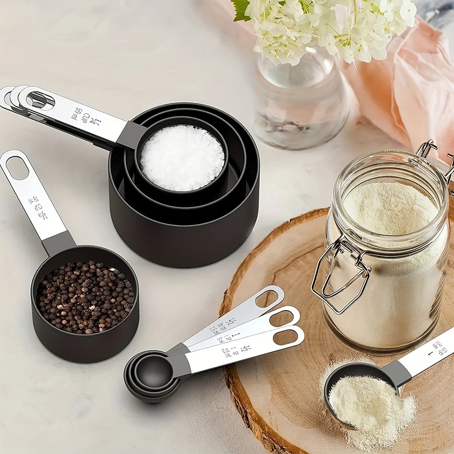 Plastic Measuring Spoon Set with Stainless Steel Handles 2